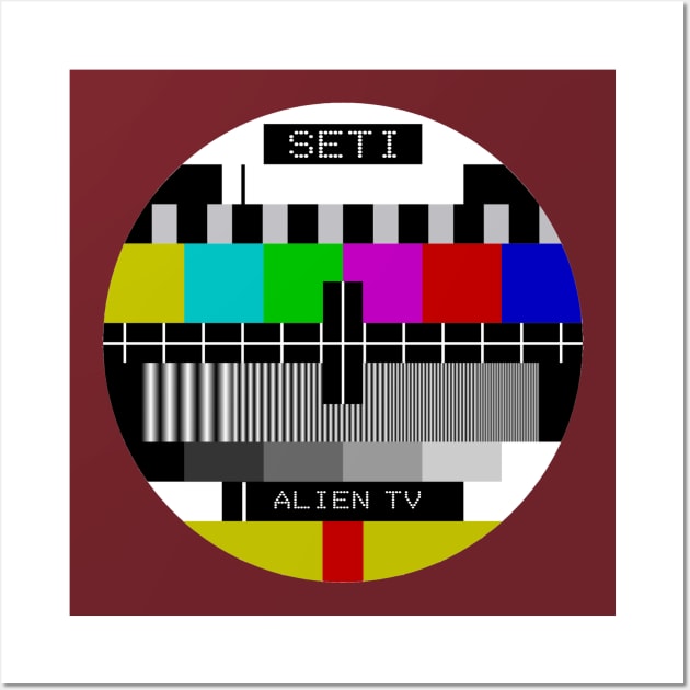 Retro TV SETI Alien Test Pattern Wall Art by Closeddoor